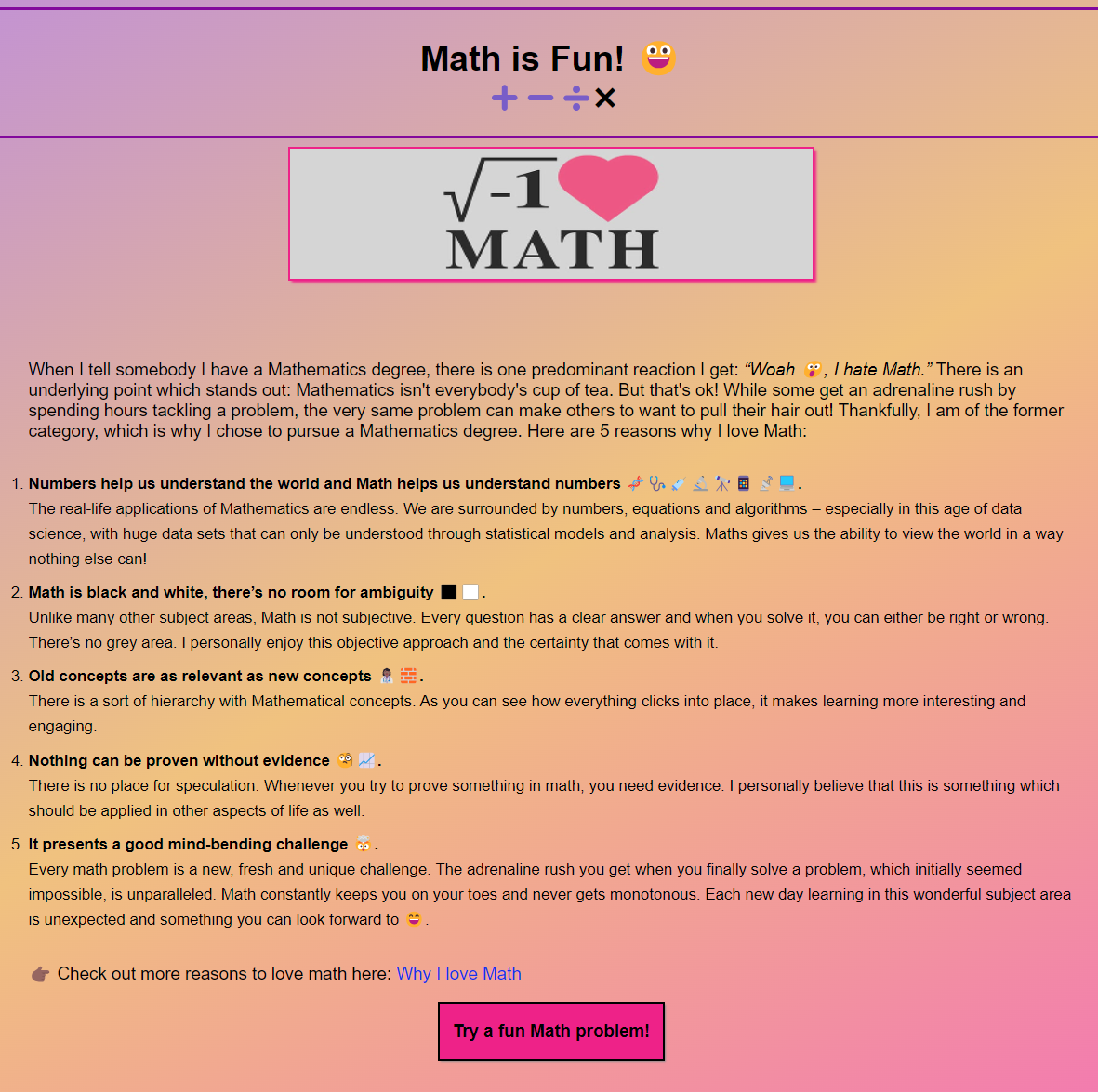 Math Page